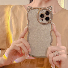Load image into Gallery viewer, Luxury Electroplating Glitter Cat Ears Phone Case
