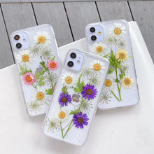 Load image into Gallery viewer, Epoxy Glitter Dried Flower Phone Case
