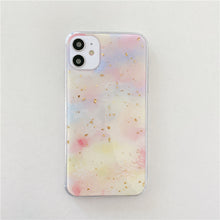 Load image into Gallery viewer, Color Matching Watercolor Epoxy Gold Foil Phone Case

