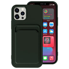 Load image into Gallery viewer, Straight Edge Liquid Skin-feel Phone Case For Apple Mobile Phone Card Case
