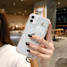 Load image into Gallery viewer, Transparent flash powder anti falling mobile phone case
