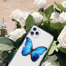 Load image into Gallery viewer, Blue butterfly phone case
