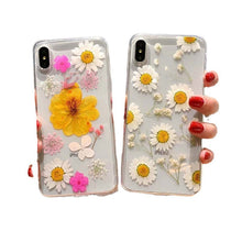 Load image into Gallery viewer, Back Cover Epoxy Preserved Flower Phone Case
