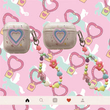 Load image into Gallery viewer, Ins Wind Glitter Love Heart Bracelet Bluetooth Headset Protective Case
