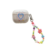 Load image into Gallery viewer, Ins Wind Glitter Love Heart Bracelet Bluetooth Headset Protective Case
