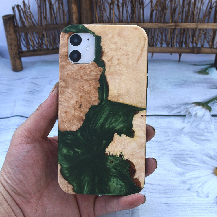 New Appropriate Resin Epoxy Stabilized Solid Wood Phone Case