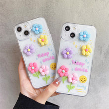 Load image into Gallery viewer, Three-dimensional Flowers Transparent Literary Mobile Phone Case
