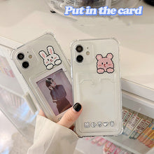 Load image into Gallery viewer, Cartoon Transparent Card Case Phone Case
