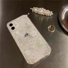 Load image into Gallery viewer, Three Dimensional Pearl Flower Mobile Phone Shell
