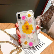 Load image into Gallery viewer, Back Cover Epoxy Preserved Flower Phone Case
