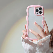 Load image into Gallery viewer, Wave Border Mobile Phone Case Solid Color Simple Candy Color
