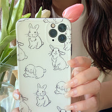 Load image into Gallery viewer, Cartoon Cute Line Rabbit Mobile Phone Shell
